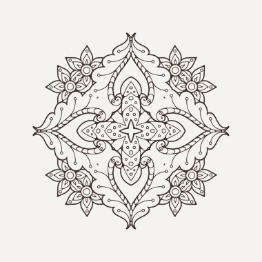 Vektör mandala. Mehndi dantel dövme. Oryantal örgü. 