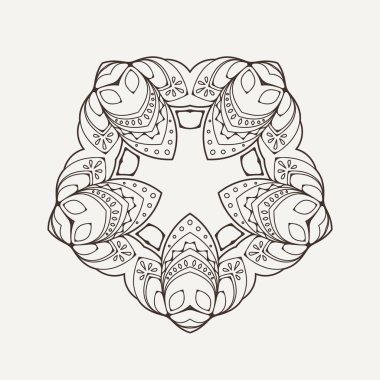Vektör mandala. Mehndi dantel dövme. Oryantal örgü. 