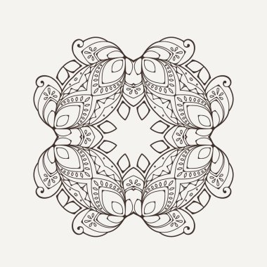 Vektör mandala. Mehndi dantel dövme. Oryantal örgü. 