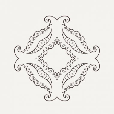 Vektör mandala. Mehndi dantel dövme. Oryantal örgü. 