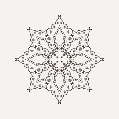 Vektör mandala. Mehndi dantel dövme. Oryantal örgü. 
