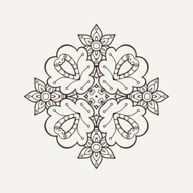 Vektör mandala. Mehndi dantel dövme. Oryantal örgü. 