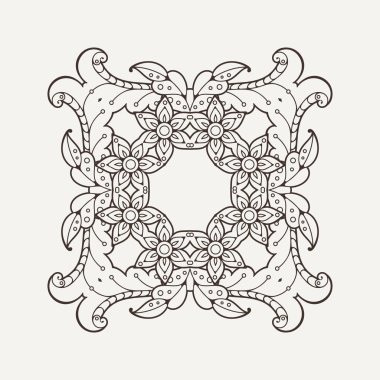 Vektör mandala. Mehndi dantel dövme. Oryantal örgü. 