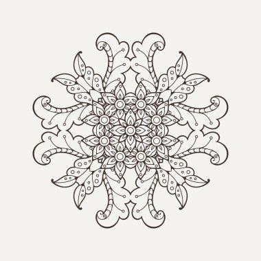 Vektör mandala. Mehndi dantel dövme. Oryantal örgü. 