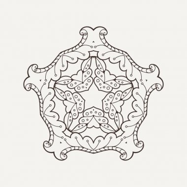 Vektör mandala. Mehndi dantel dövme. Oryantal örgü. 