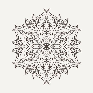 Vektör mandala. Mehndi dantel dövme. Oryantal örgü. 
