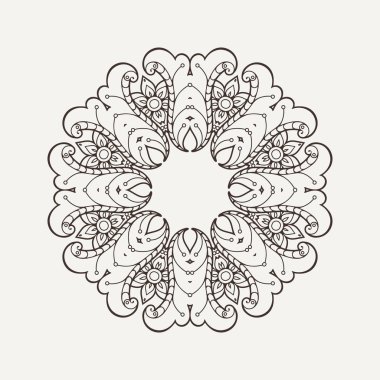 Vektör mandala. Mehndi dantel dövme. Oryantal örgü. 