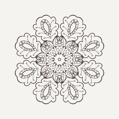 Vektör mandala. Mehndi dantel dövme. Oryantal örgü. 
