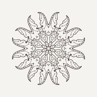 Vektör mandala. Mehndi dantel dövme. Oryantal örgü. 