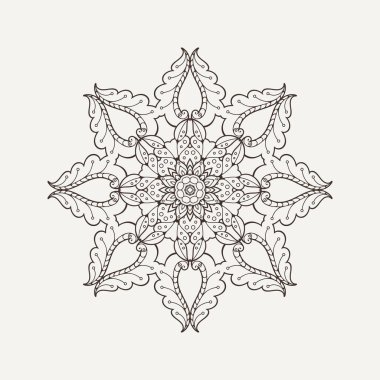 Vektör mandala. Mehndi dantel dövme. Oryantal örgü. 