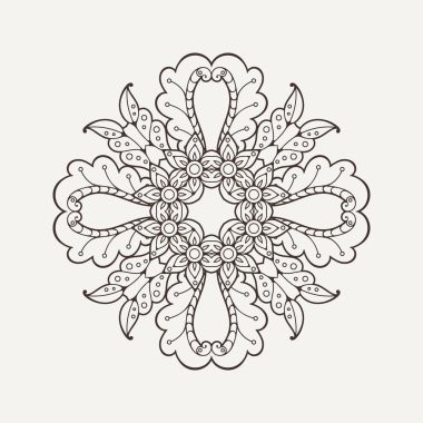 Vektör mandala. Mehndi dantel dövme. Oryantal örgü. 