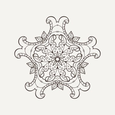 Vektör mandala. Mehndi dantel dövme. Oryantal örgü. 