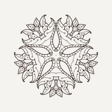 Vektör mandala. Mehndi dantel dövme. Oryantal örgü. 