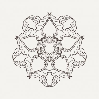 Vektör mandala. Mehndi dantel dövme. Oryantal örgü. 