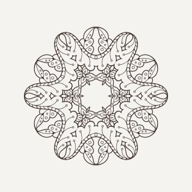Vektör mandala. Mehndi dantel dövme. Oryantal örgü. 