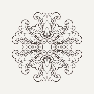 Vektör mandala. Mehndi dantel dövme. Oryantal örgü. 