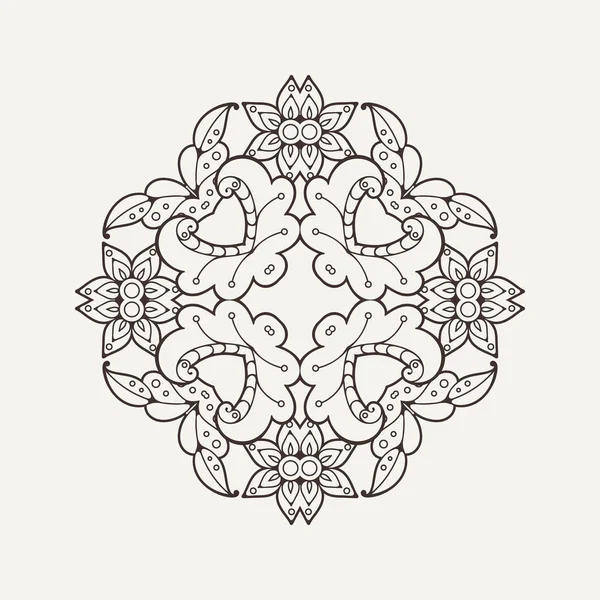 Vektör mandala. Mehndi dantel dövme. Oryantal örgü. 