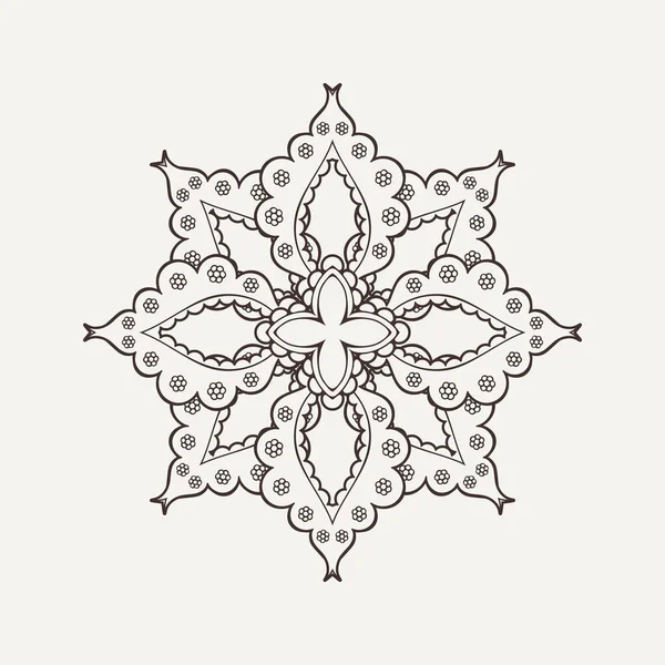 Vektör mandala. Mehndi dantel dövme. Oryantal örgü. 