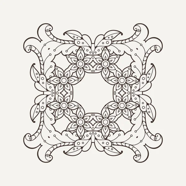 Vektör mandala. Mehndi dantel dövme. Oryantal örgü. 