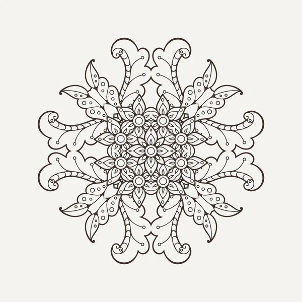 Vektör mandala. Mehndi dantel dövme. Oryantal örgü. 