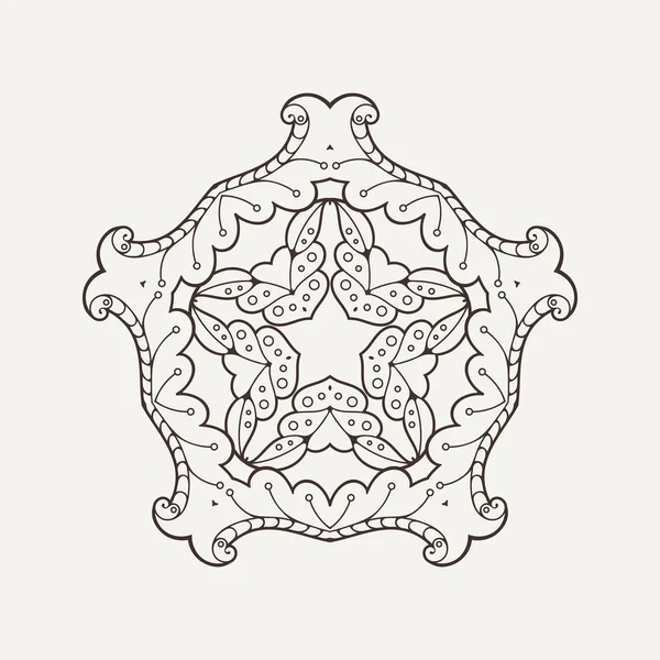 Vektör mandala. Mehndi dantel dövme. Oryantal örgü. 