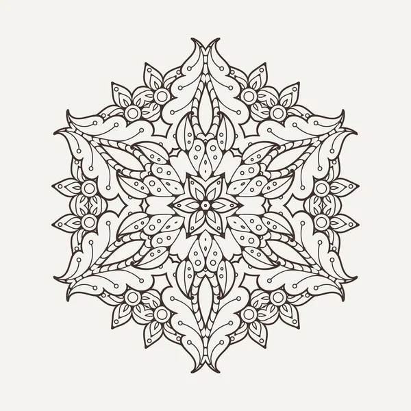 Vektör mandala. Mehndi dantel dövme. Oryantal örgü. 