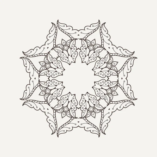Vektör mandala. Mehndi dantel dövme. Oryantal örgü. 