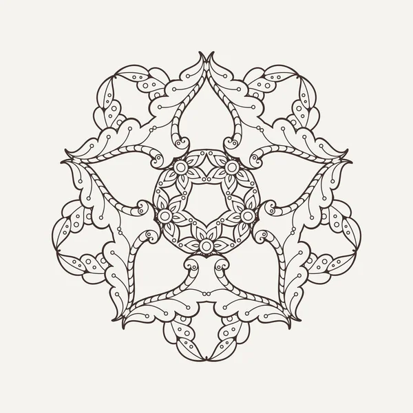 Vektör mandala. Mehndi dantel dövme. Oryantal örgü. 
