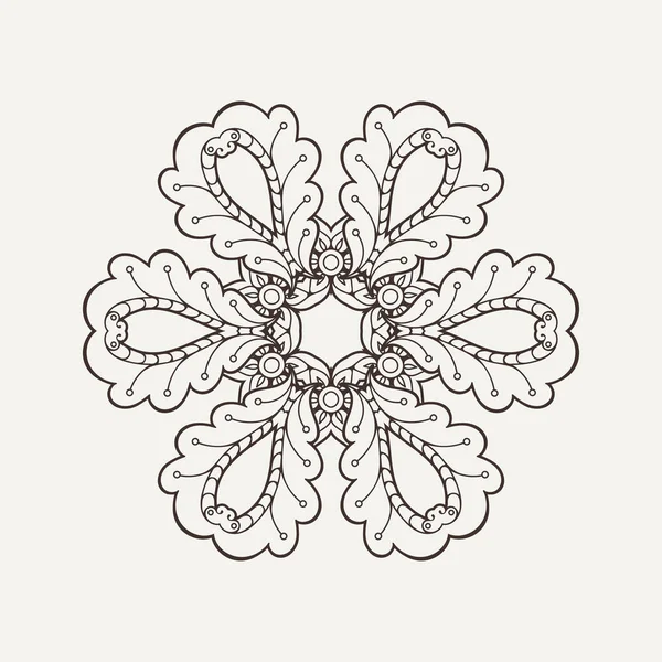 Vektör mandala. Mehndi dantel dövme. Oryantal örgü. 