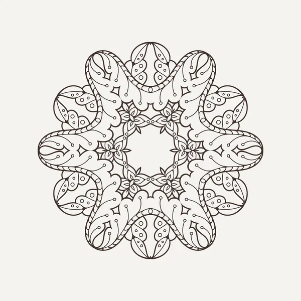 Vektör mandala. Mehndi dantel dövme. Oryantal örgü. 
