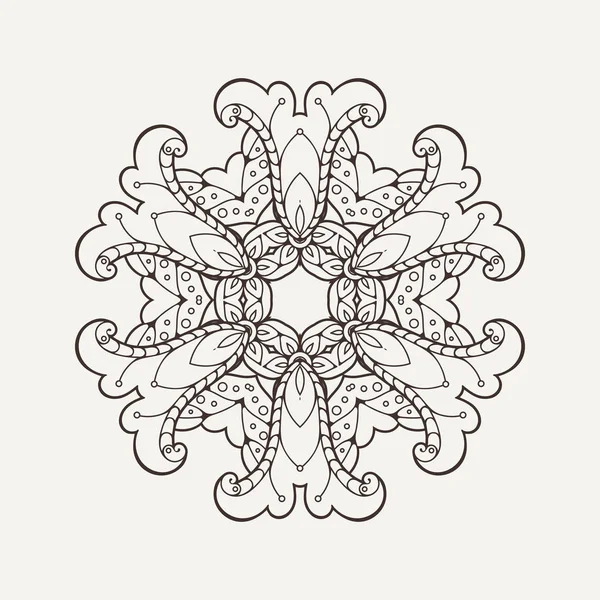 Vektör mandala. Mehndi dantel dövme. Oryantal örgü. 
