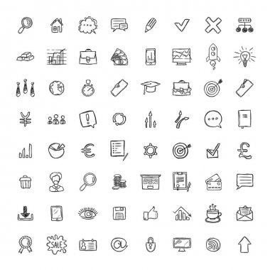 Mobil ve Web için evrensel Doodle simgeler