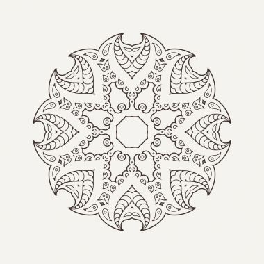 Vektör mandala. Mehndi dantel dövme. Oryantal örgü. 