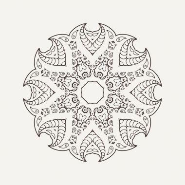 Vektör mandala. Mehndi dantel dövme. Oryantal örgü. 