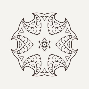 Vektör mandala. Mehndi dantel dövme. Oryantal örgü. 