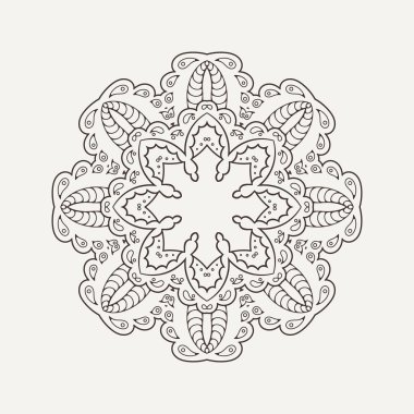 Vektör mandala. Mehndi dantel dövme. Oryantal örgü. 