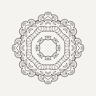 Vektör mandala. Mehndi dantel dövme. Oryantal örgü. 