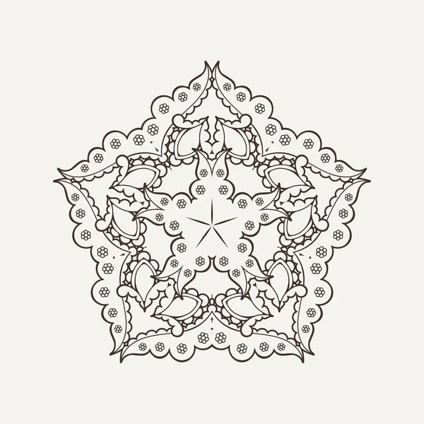 Vektör mandala. Mehndi dantel dövme. Oryantal örgü. 