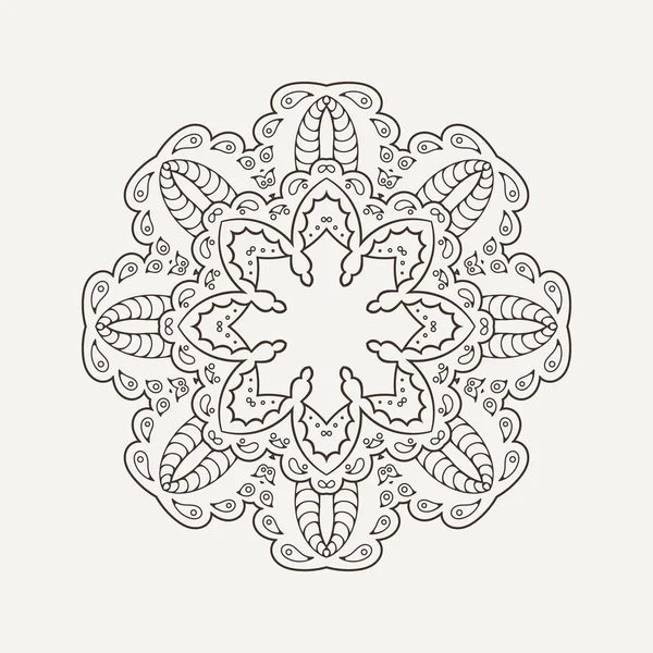 Vektör mandala. Mehndi dantel dövme. Oryantal örgü. 