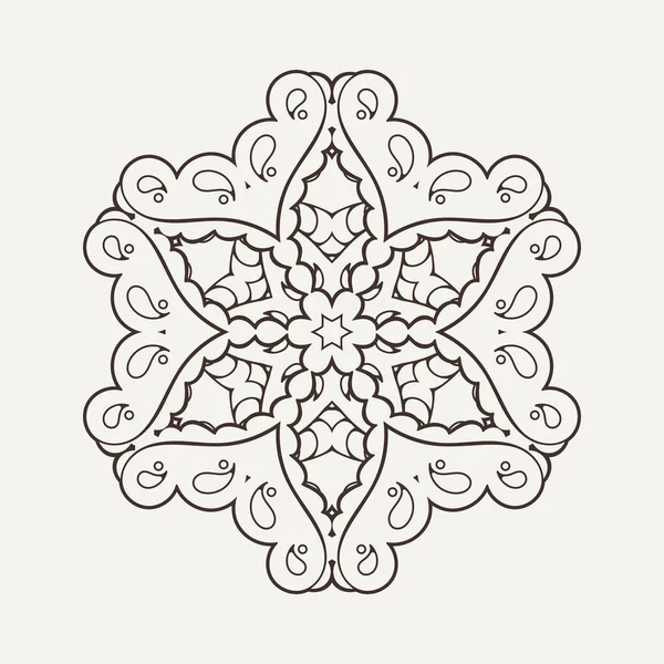 Vektör mandala. Mehndi dantel dövme. Oryantal örgü. 