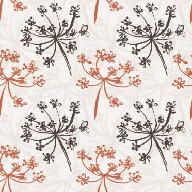 Islak karahindiba veya milfoil çiçek ile Seamless Modeli.