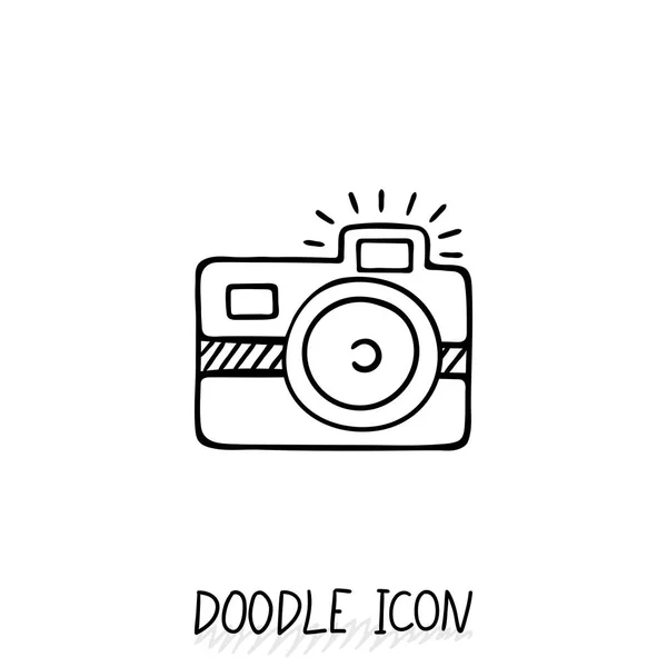 Doodle fotografia ikona. Ilustracja wektorowa. — Zdjęcie stockowe