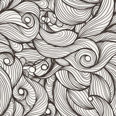 Mürekkep doodle dalgalar.