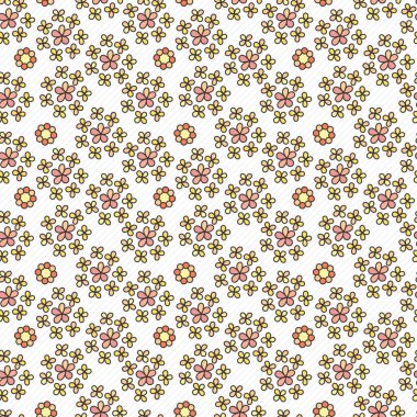 Çeşitli doodle çiçekler, yapraklar ve dallar ile Seamless Modeli doodle.