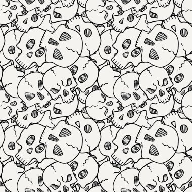 Vektör rasgele kafatasları ile seamless modeli.