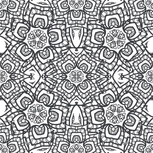 Sömlös hålcirkel. Islam, arabiska, indiska, ottomanska motiv. Mandala design. — Stock vektor