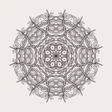 Vektör mandala. Mehndi dantel dövme. Art Nouveau örgü.