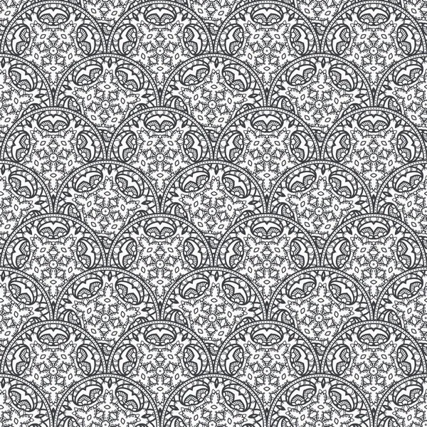 Patch Boho naadloze bloemenpatroon. Mandala patchwork, oosterse design. Meubels textiel, weefsel print, behang, tegel deco. — Stockvector