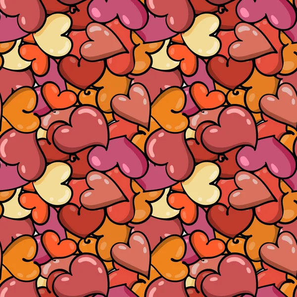 Fondo del corazón sin fisuras para el día de San Valentín — Vector de stock