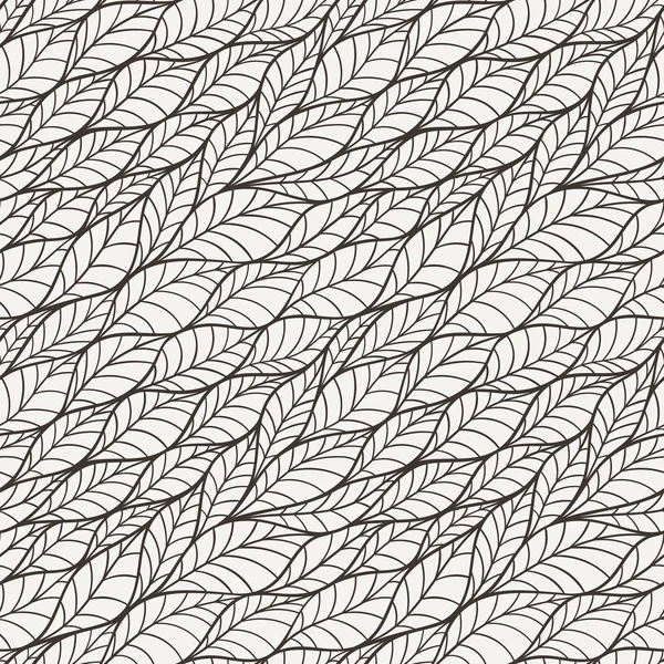 Motif sans couture avec des feuilles abstraites. — Image vectorielle